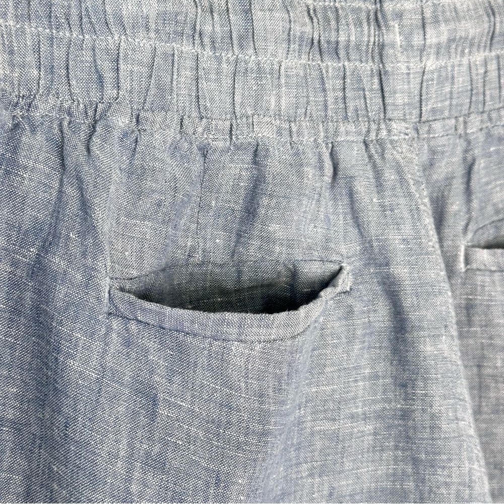 Athleta Women's Blue 100% Linen Cabo Jogger Pants Size 8 Athleisure Tapered - Picture 8 of 13
